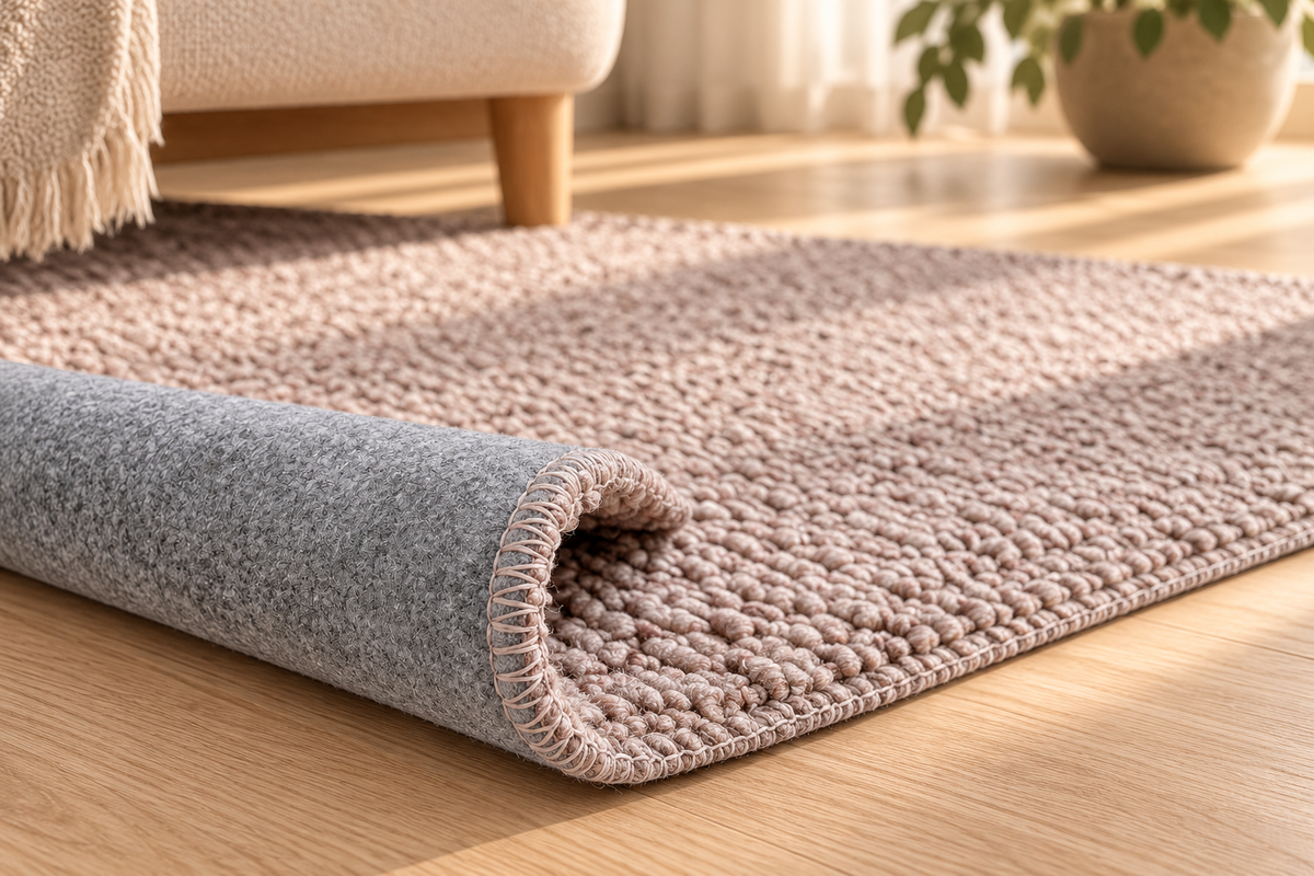 Tapis Mathis Naturel bouclé beige taupe