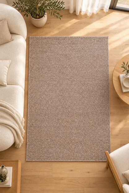 Tapis Mathis Naturel bouclé beige taupe
