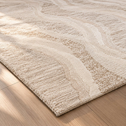Détail du relief et de la bordure du tapis Kalio